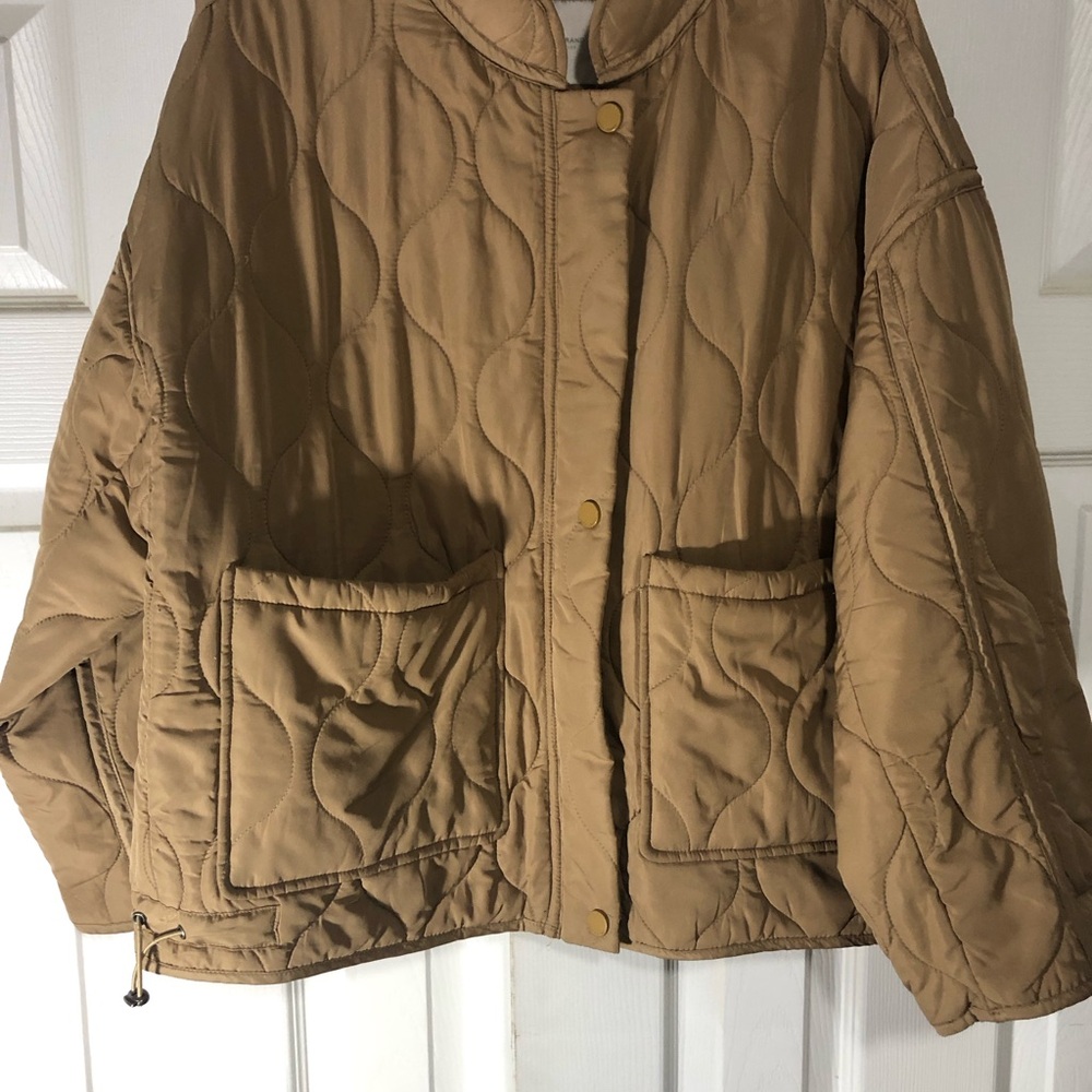 Lucky Brand Women's Quilted Brown Puffer Jacket
